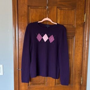 Lands' End Deep Purple Sweater Size Large